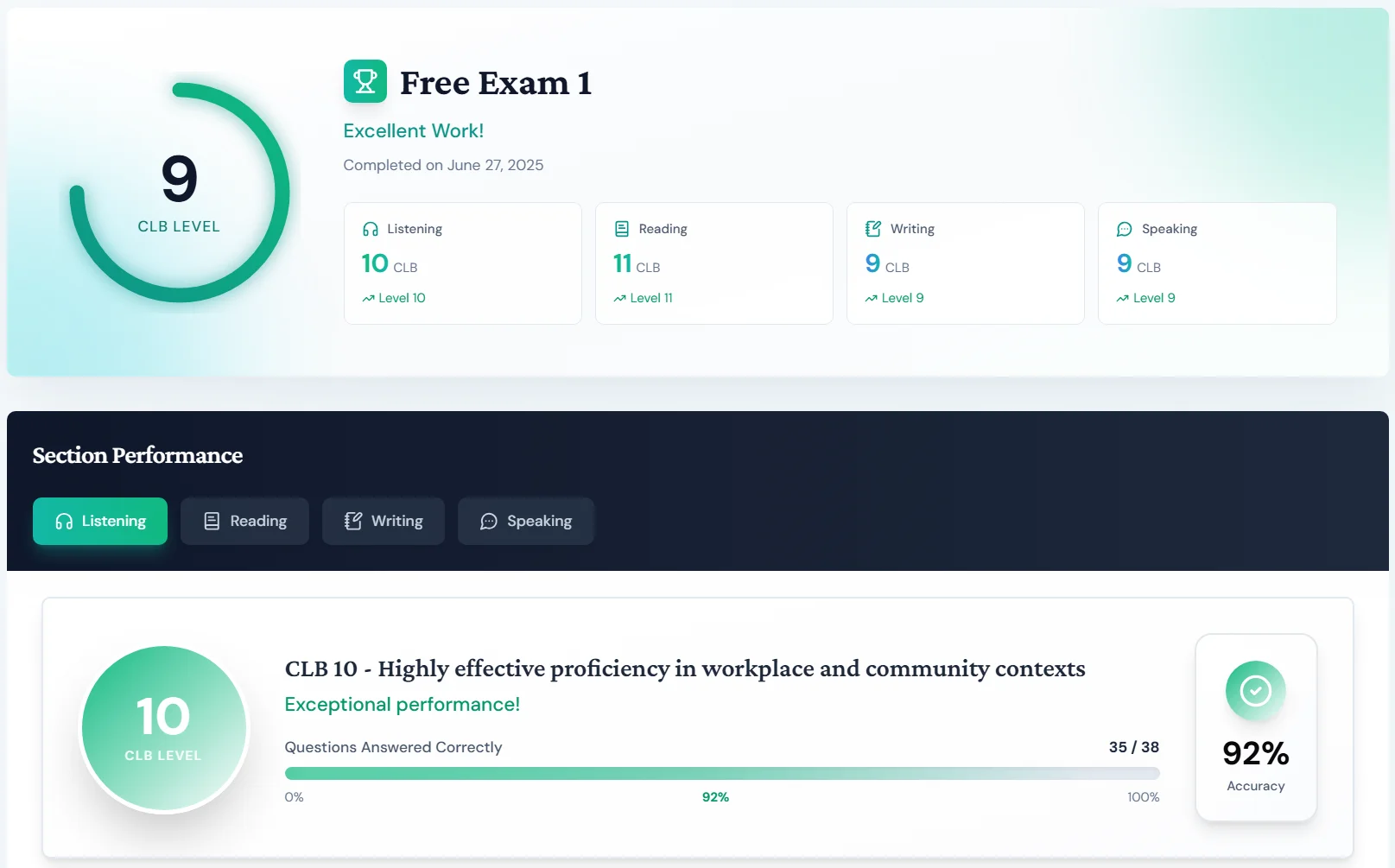 CleverExams screenshot 1